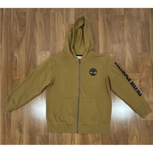 Timberland Kids Hooded Full-Zip Jacket in Caramel Brown